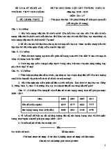 Đề thi học sinh giỏi cấp trường môn Địa lý Lớp 10 - Năm học 2018-2019 - Trường THPT Con Cuông (Có đáp án)